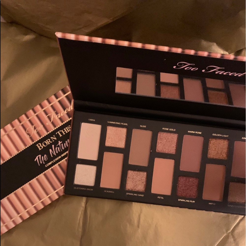 Eyeshadow palette is mated colors.
